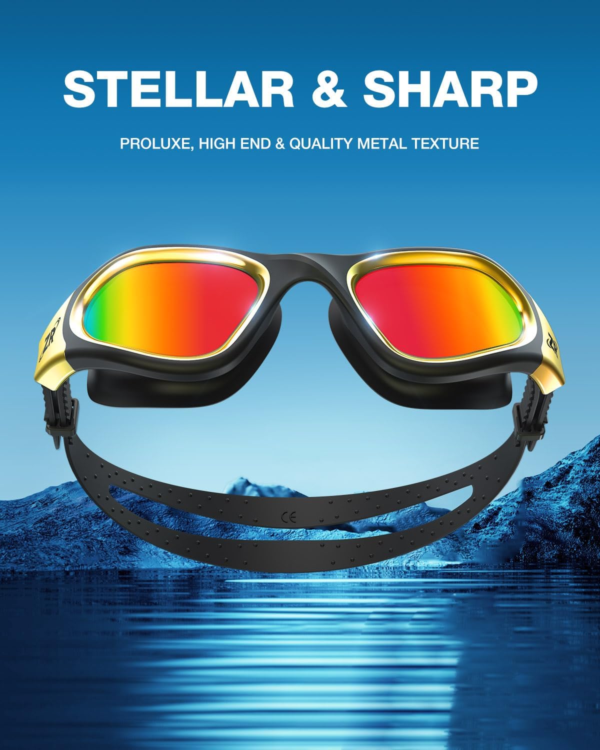 ZIONOR Swim Goggles, G1 MAX Polarized Anti-Fog Swimming Goggles for Men Women