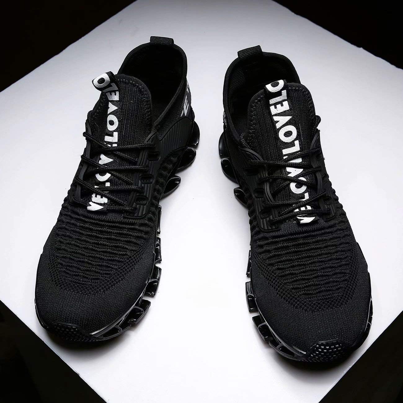 Vooncosir Men's Fashion Sneakers Breathable Mesh Running Shoes Blade Non Slip Soft Sole Casual Athletic Walking Shoes