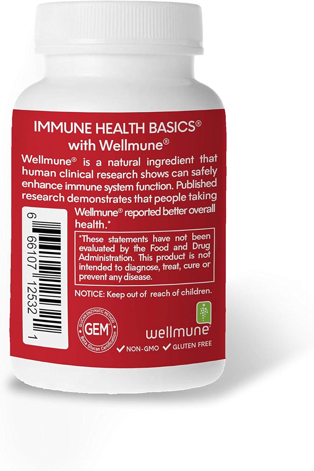 Ultra Strength Immunity - Clinically Proven Immune Support - Wellmune Highly Purified Beta Glucan - Gluten-Free, Non-allergenic, Non-GMO and Vegan Capsules - 30 Capsules, 250 mg