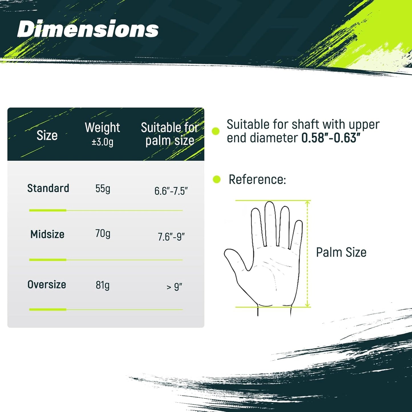 SAPLIZE High-performance Rubber Golf Grips 13 Pack, High Shock Absorption, Non-slip, Choose from 13 Grips with 15 Tapes or Full Regripping Kit, Available in Standard/Mid/Jumbo Sizes, CC10 Series