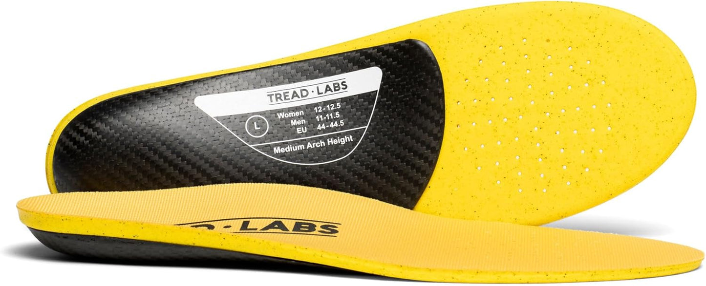 Dash Carbon Fiber Performance Insoles – Add Ultra Firm Orthotic Arch Support to Soccer Cleats, Cycling Shoes and Running Shoes