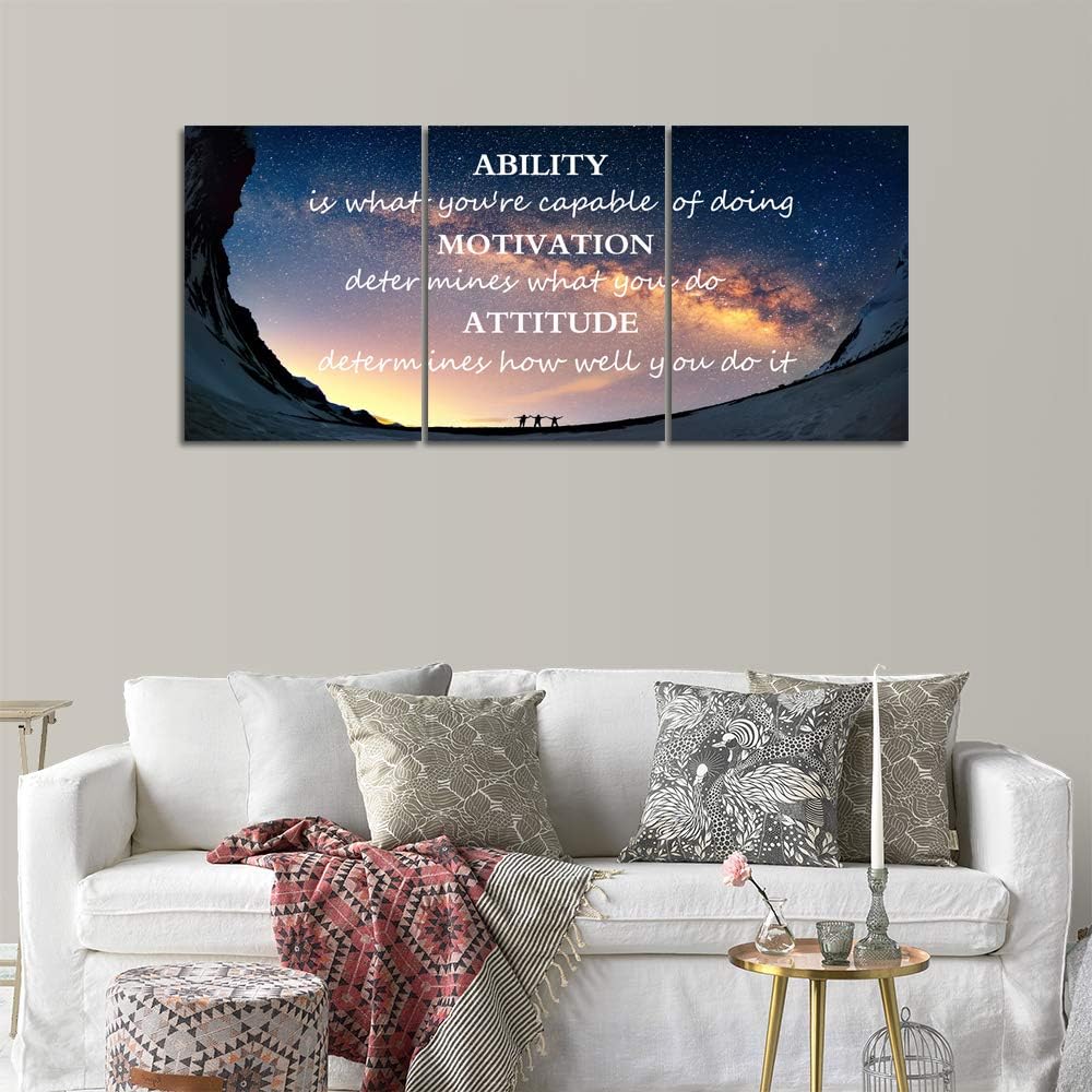 Large Size Successful Motivational Picture Canvas Wall Art Decor Print Office Decor Inspiring Framed Prints Inspirational Entrepreneurship Poster Modern Success Quotes for Living Room