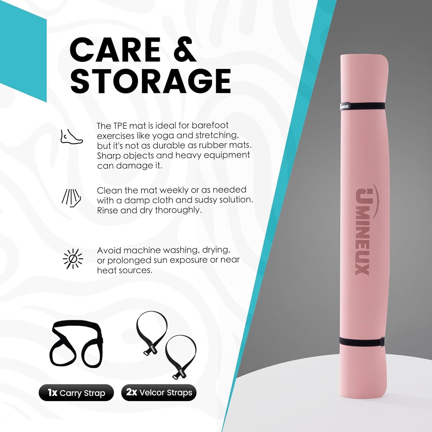 Large Yoga Mat for Men and Women 1/4 & 2/5 Inch Extra Thick TPE Fitness Mat for Home Gym Workout, Non-Slip, Eco Friendly Exercise Mat for Yoga, Pilates, Stretching, Meditation