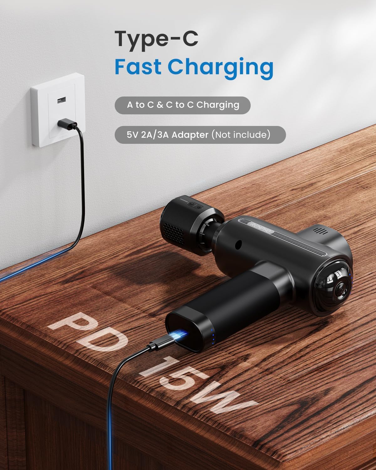 RENPHO Thermacool Massage Gun Deep Tissue with Heat and Cold Head, Handheld Muscle Massager with Carry Case, Percussion Body Muscle Masajeador for Men Women Athletes, Active