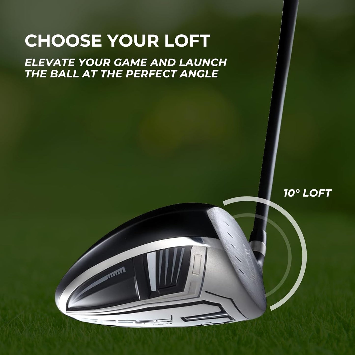 Speed Titanium Driver Golf Club, 10°, 11.5°, 12.5° Loft (Right & Left Handed), Lightweight Graphite Shaft, Oversized Sweet Spot, Aerodynamic, USGA Conforming Mens Golf Driver + Deluxe Headcover