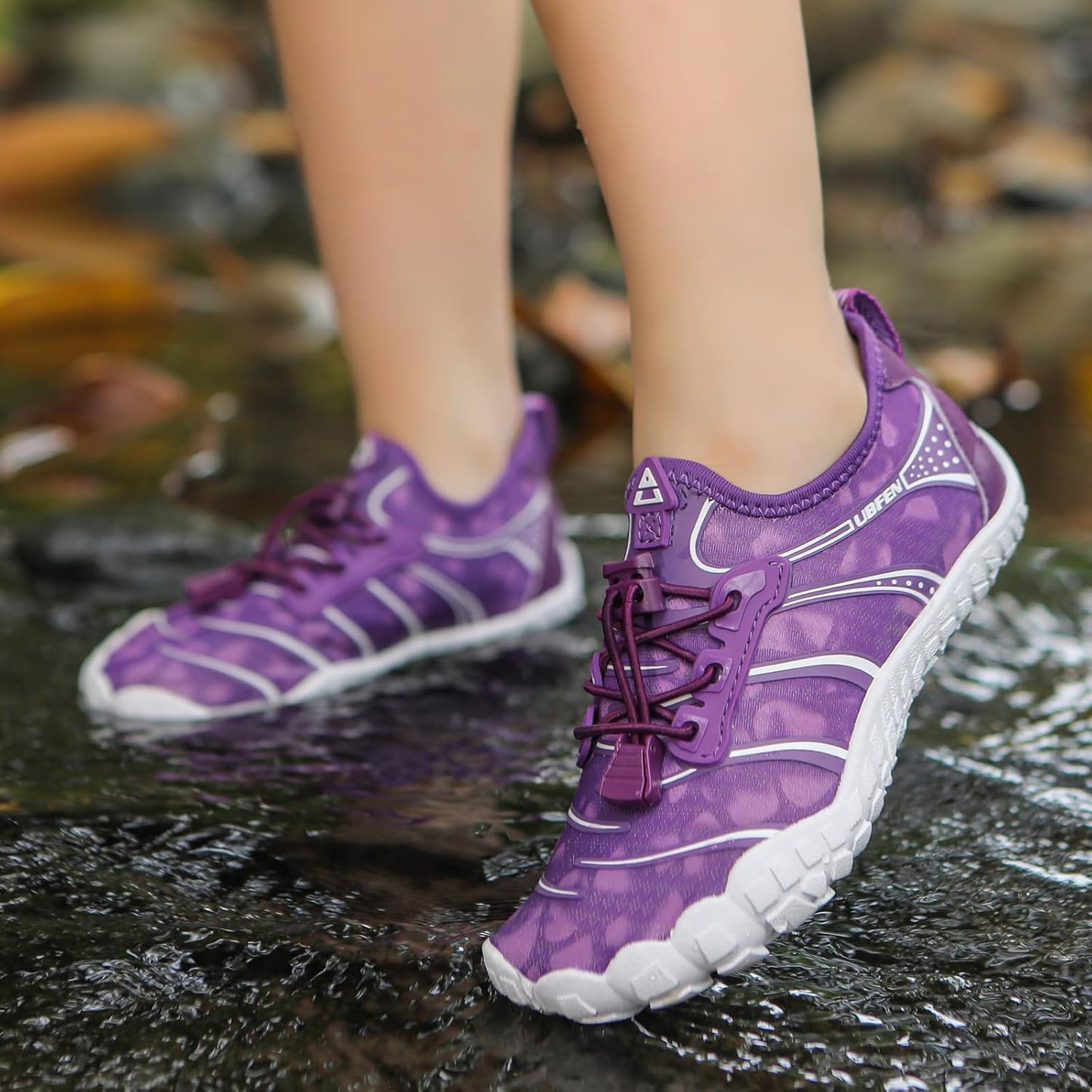 UBFEN Water Shoes for Kids Boys Girls Aqua Socks Barefoot Beach Sports Swim Pool Quick Dry Lightweight Toddler Little Big Kid