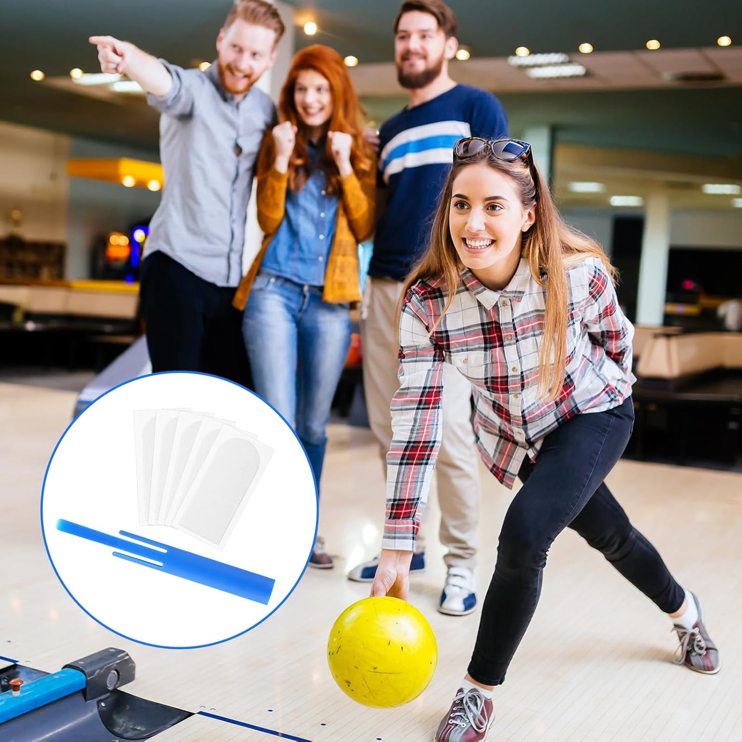 32 Pcs Bowling Accessories Include 2 Bowling Tape Insert Tools and 30 Tape Thumb for Bowlers Remove Tool for Men Women