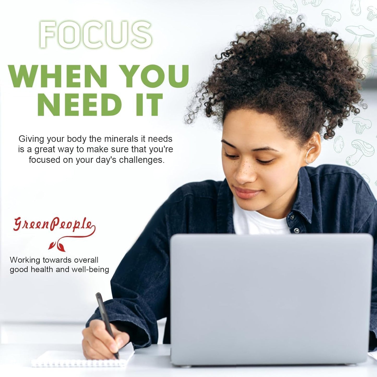 Mushroom Powder Mushroom Supplement - 10-in-1 Mushrooms Lions Mane Powder with Reishi/Cordyceps/Chaga/Turkey Tail/Maitake/Complex for Cognitive Function & Immune Support 78 Servings 2PCAKS