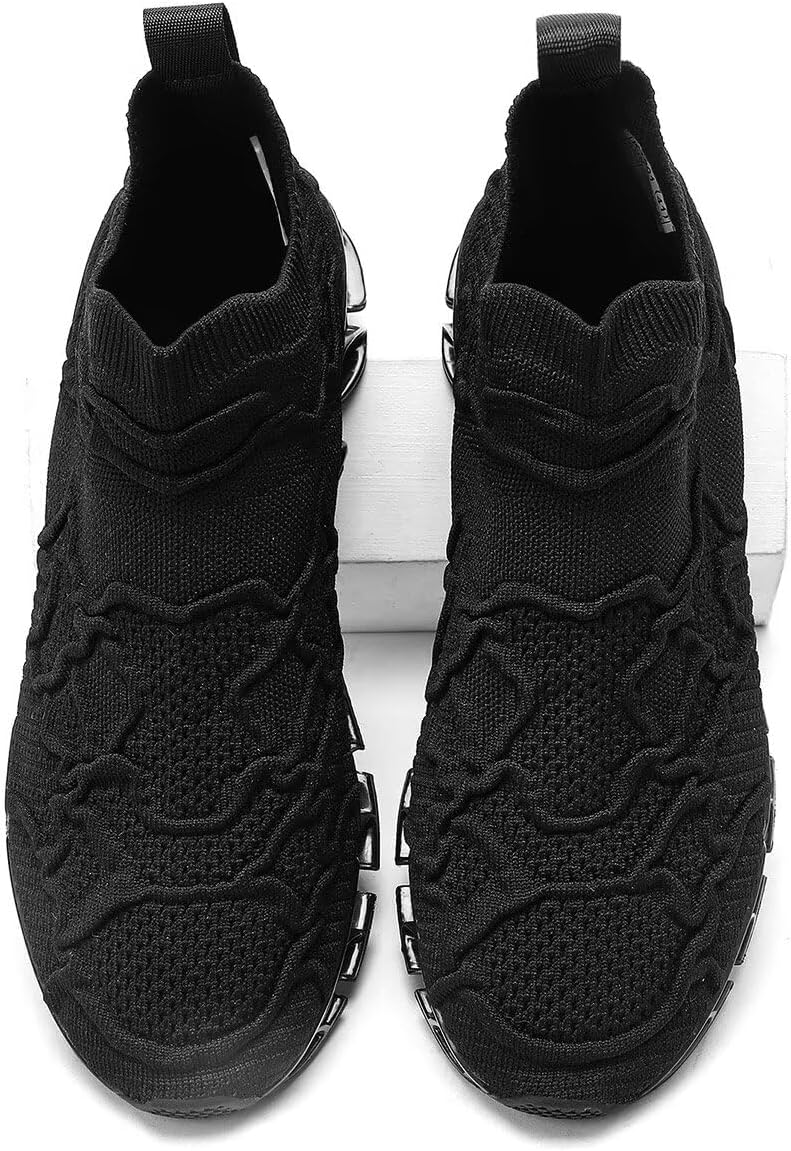Vooncosir Men's Fashion Sneakers Breathable Mesh Running Shoes Blade Non Slip Soft Sole Casual Athletic Walking Shoes