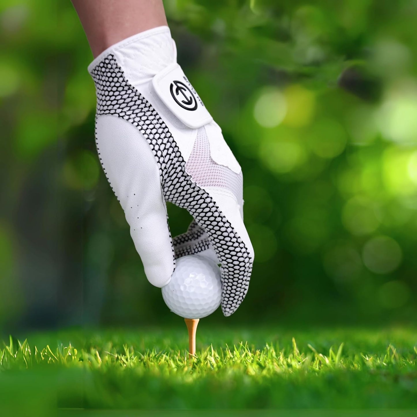 Men's Polyurethane Non-Slip Synthetic Leather Golf Gloves Two Left Hand Gloves Two Pack