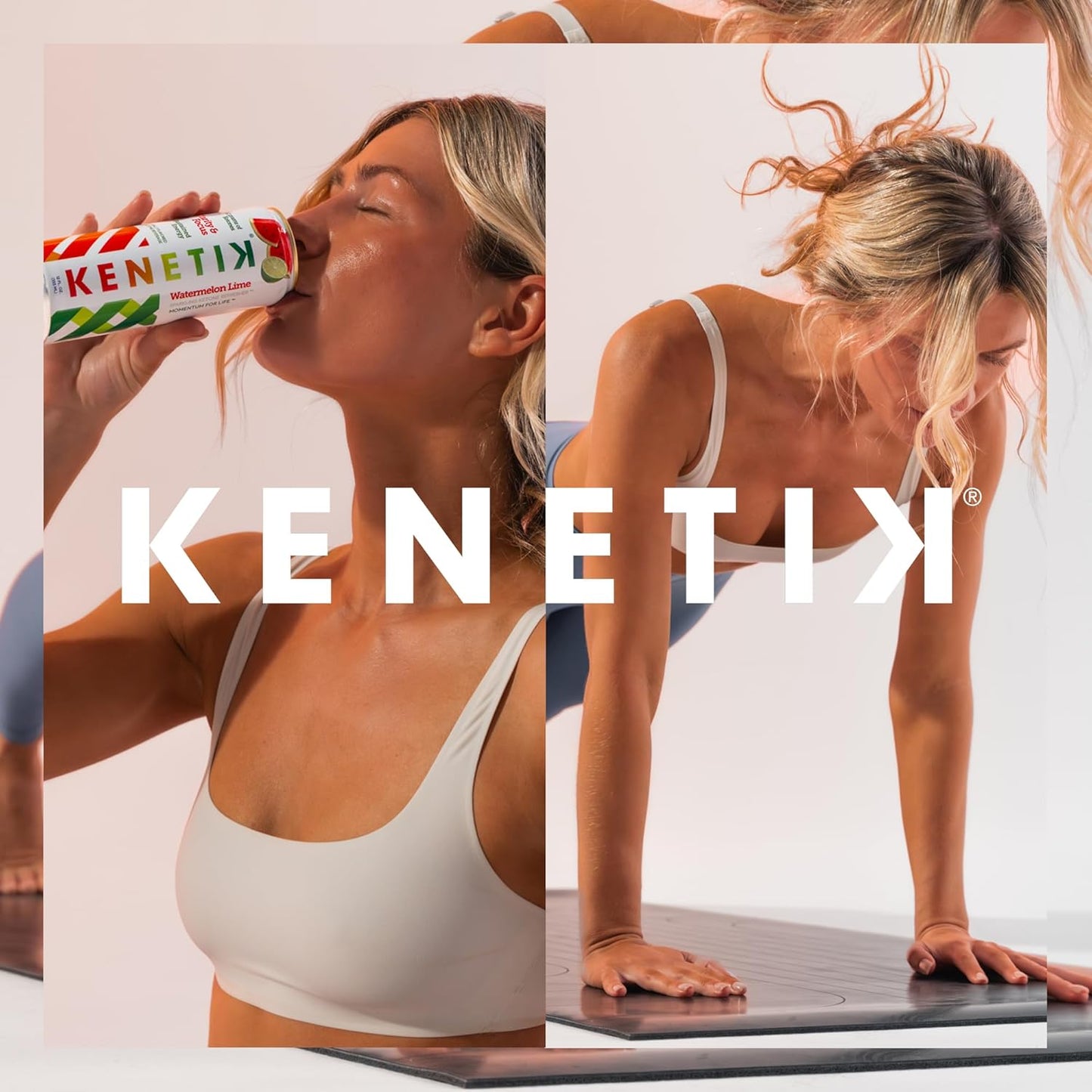 NEW! KENETIK Nootropic Ketone Drink, Ketones for Energy & Focus, Caffeine & Sugar Free, High Performance D-BHB Ketone Mix, Fuel w/Zero Crash or Jitters, Ready to Drink - Watermelon Lime 6 Pk