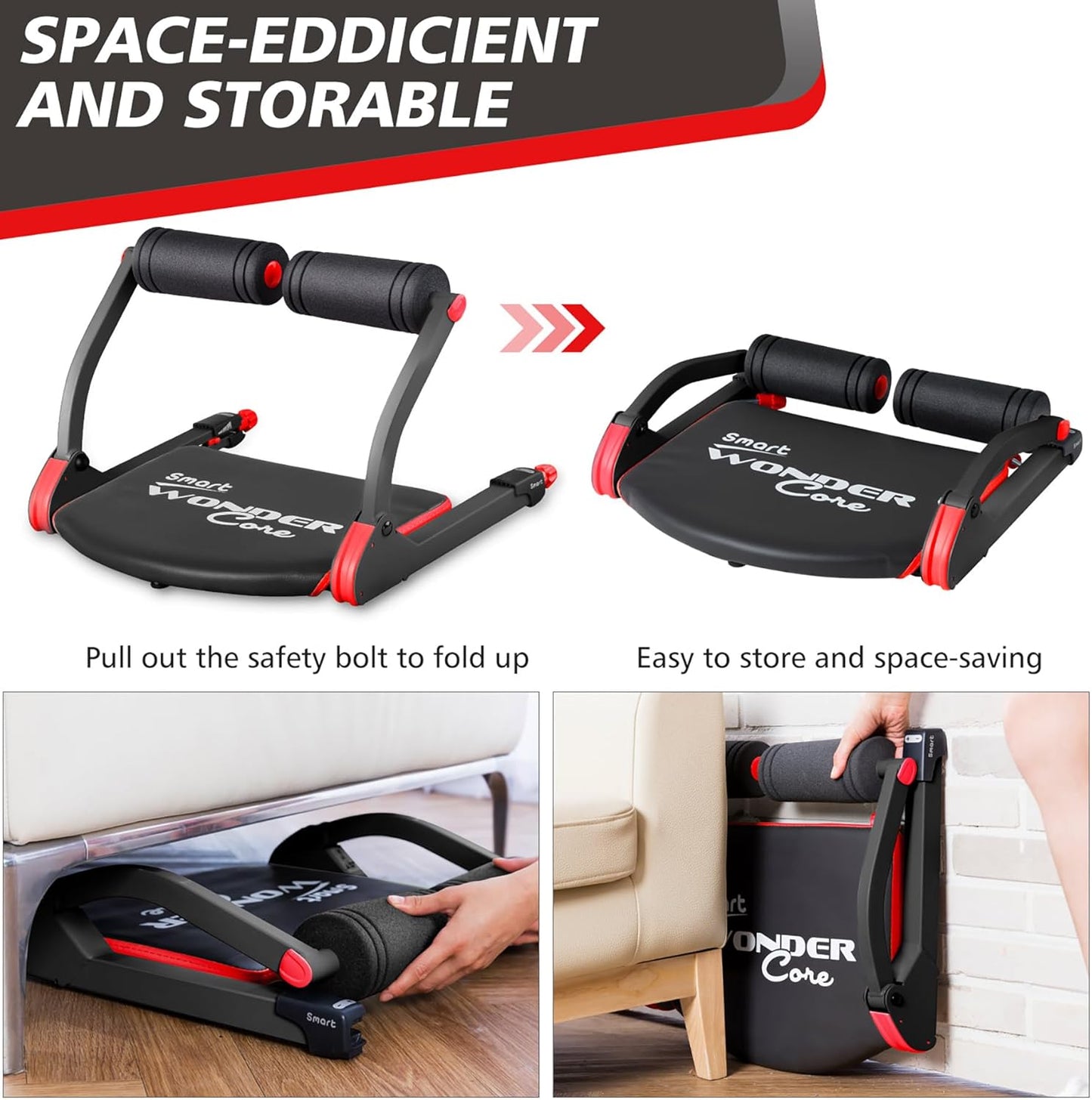 WONDER CORE SMART, Ab Machine, Ab Workout Equipment, Sit Up Machine & Exercise Equipment, Ab Crunch Machine for Stomach Workout, Ab Core Trainer Abdominal Machine for Home Gym