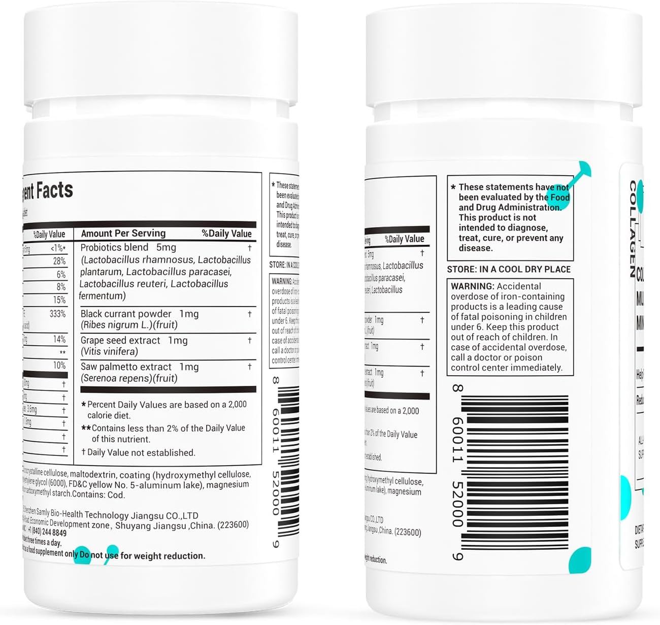 Collagen Peptides for Women, Beauty Vitamin & Mineral Supplement,Contains Vitamin D3, Probiotics for Women & Collagen Peptides,Vitamin B Complex,Vitamin E 120 Tablets