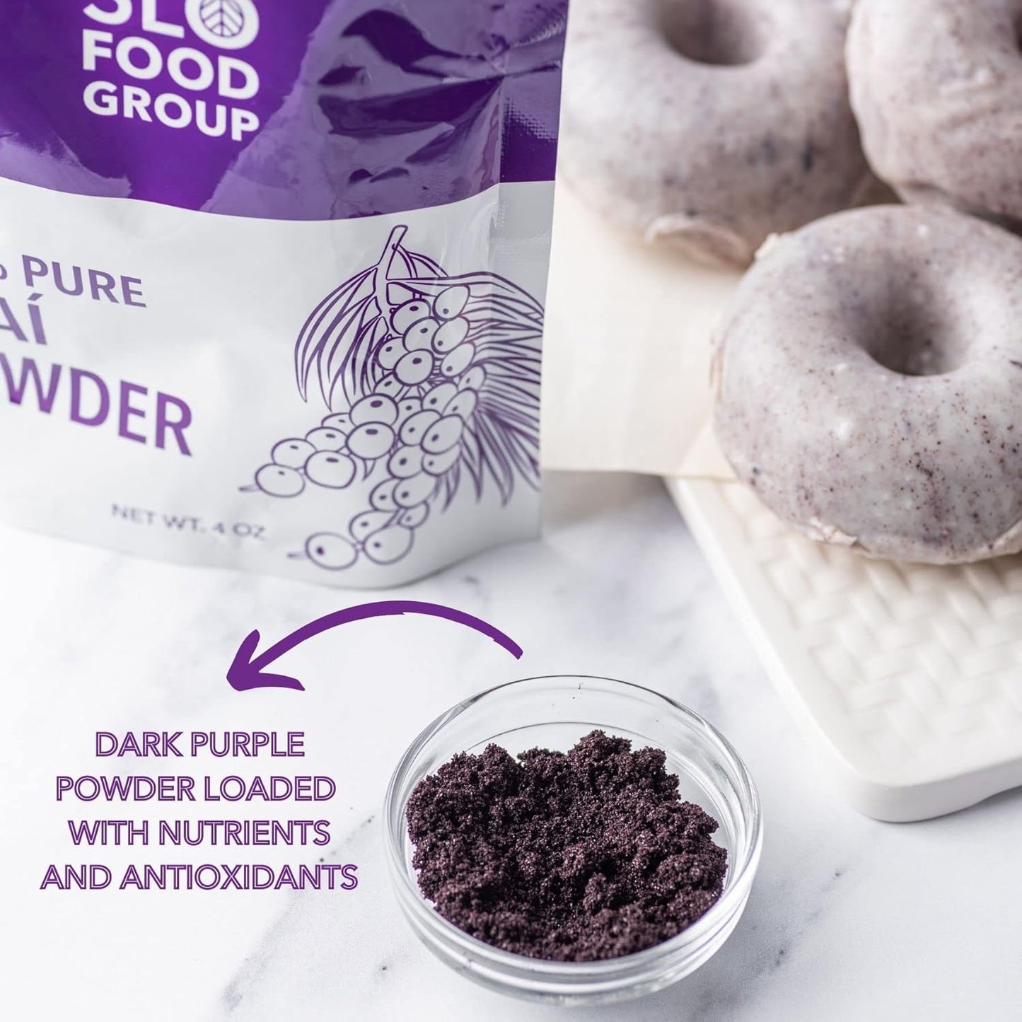 Slofoodgroup Freeze Dried Açaí Powder - Pure Acai Powder from Brazil (3 oz. Açaí), Acai Fruit Powder