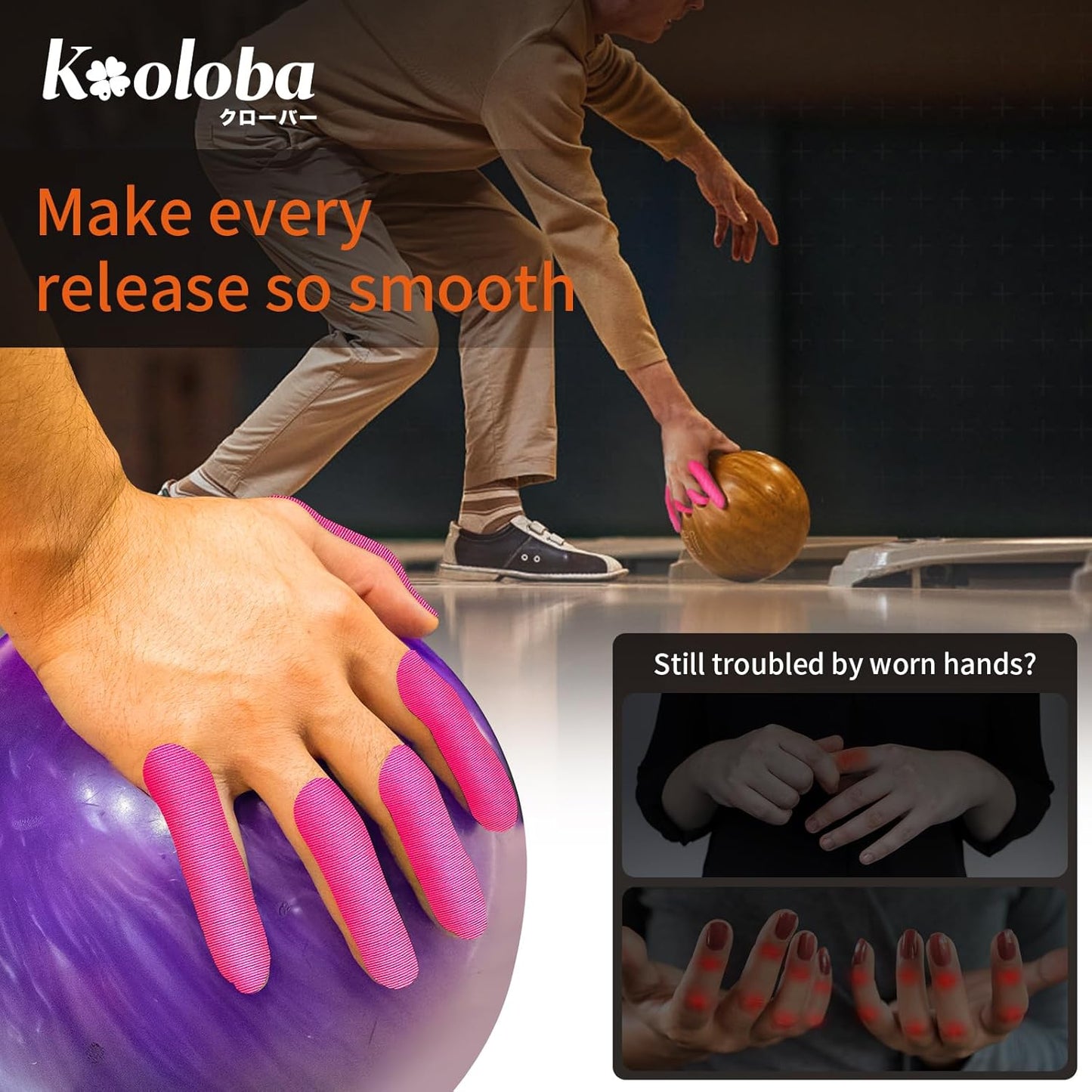 Bowling Tape Bowling Thumb Tape - Sweatproof, Pre Cut, Multiple Colors 100pcs (Hot Pink)