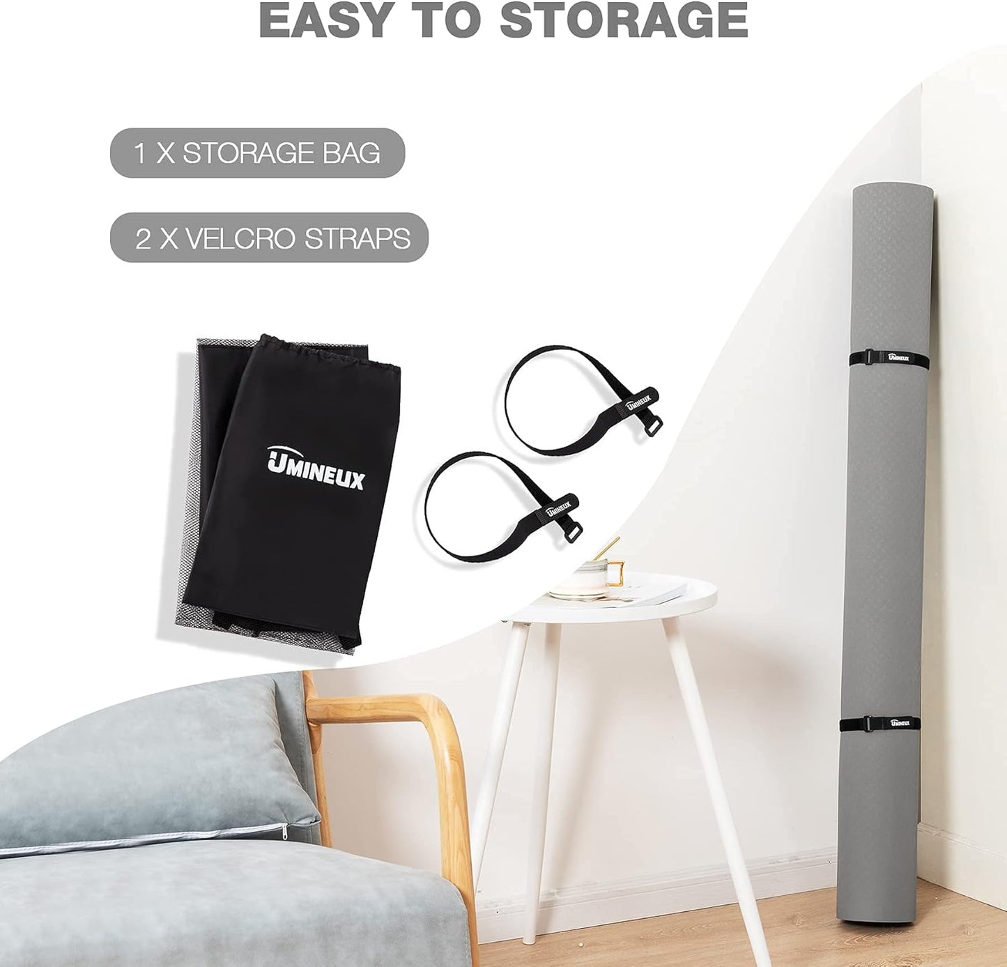 Large Yoga Mat for Men and Women 1/4 & 2/5 Inch Extra Thick TPE Fitness Mat for Home Gym Workout, Non-Slip, Eco Friendly Exercise Mat for Yoga, Pilates, Stretching, Meditation