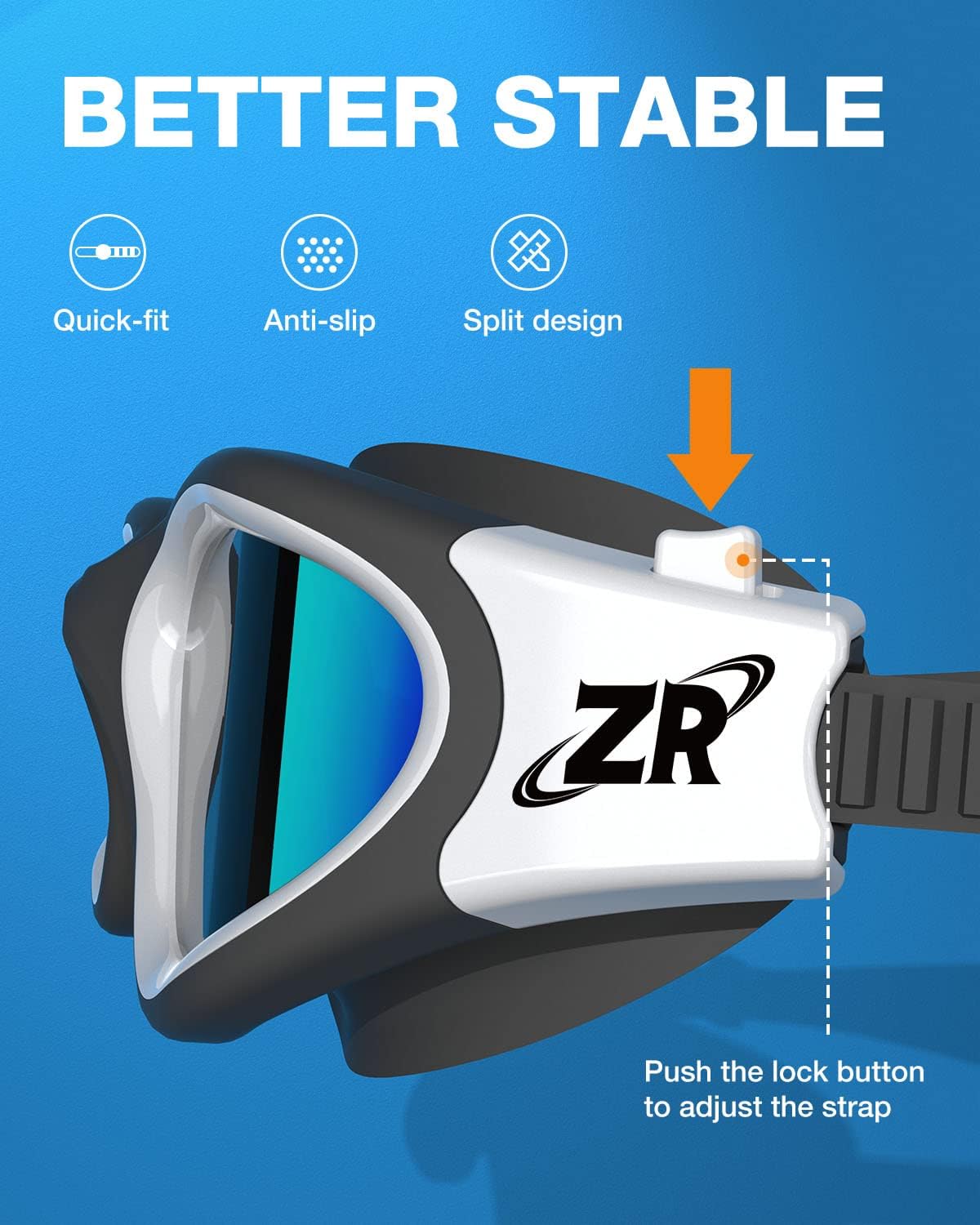 ZIONOR G1 Polarized Swimming Goggles for Unisex Adult Women Anti Fog 100% Anti UV Diving Goggles