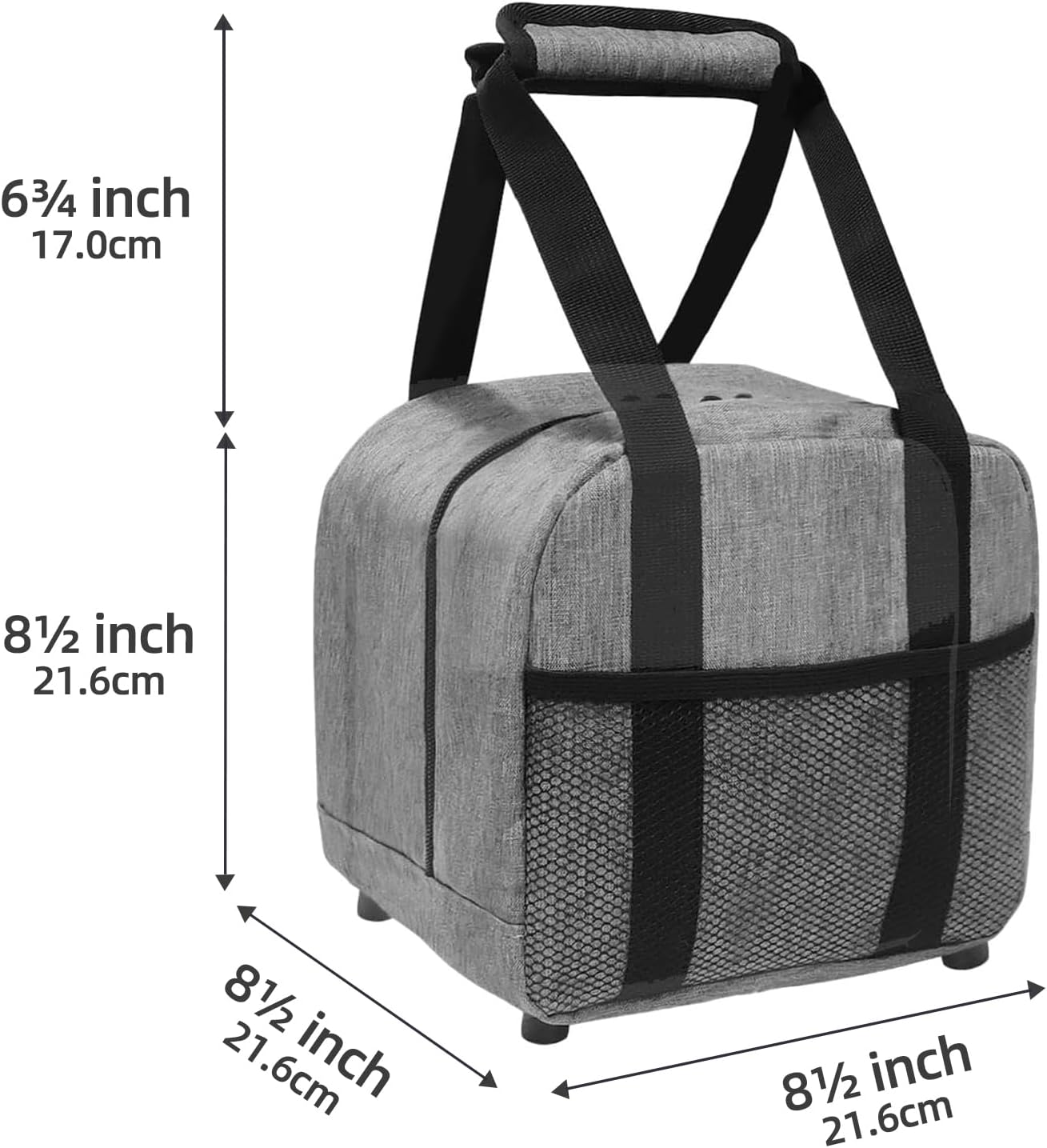 Single Bowling Ball Bag 1 Ball Extra Ball Organizer with Padded Ball Holder, Portable Small Zipper Case with Mesh Pocket, Bowling Gifts for Men, Kids, Beginners (Gray)