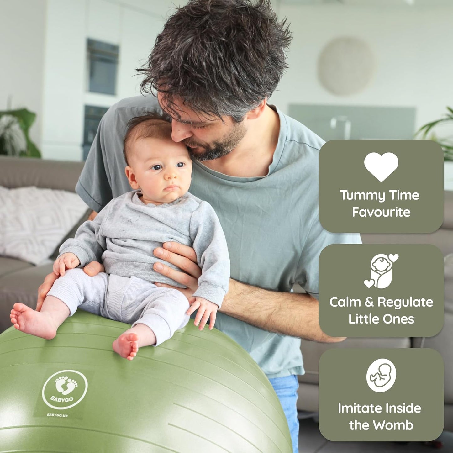 BABYGO® Birthing Ball for Pregnancy & Labor + Our Award Winning Book - Exercise, Birth & Recovery Plan, 5X Stronger Than a Yoga Ball with Eco Friendly Material