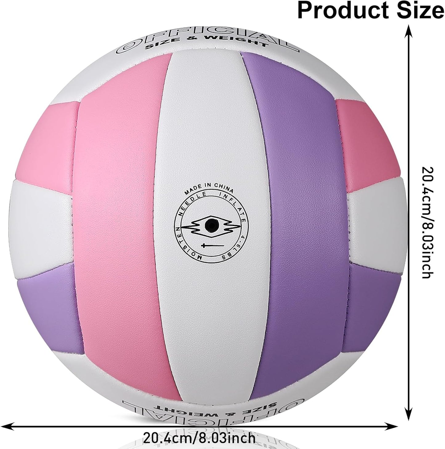 Official Size 5 Volleyball, Soft Indoor Outdoor Volleyball for Game Gym Training Beach Play, 2 Pcs Per Pack with Pump Kit