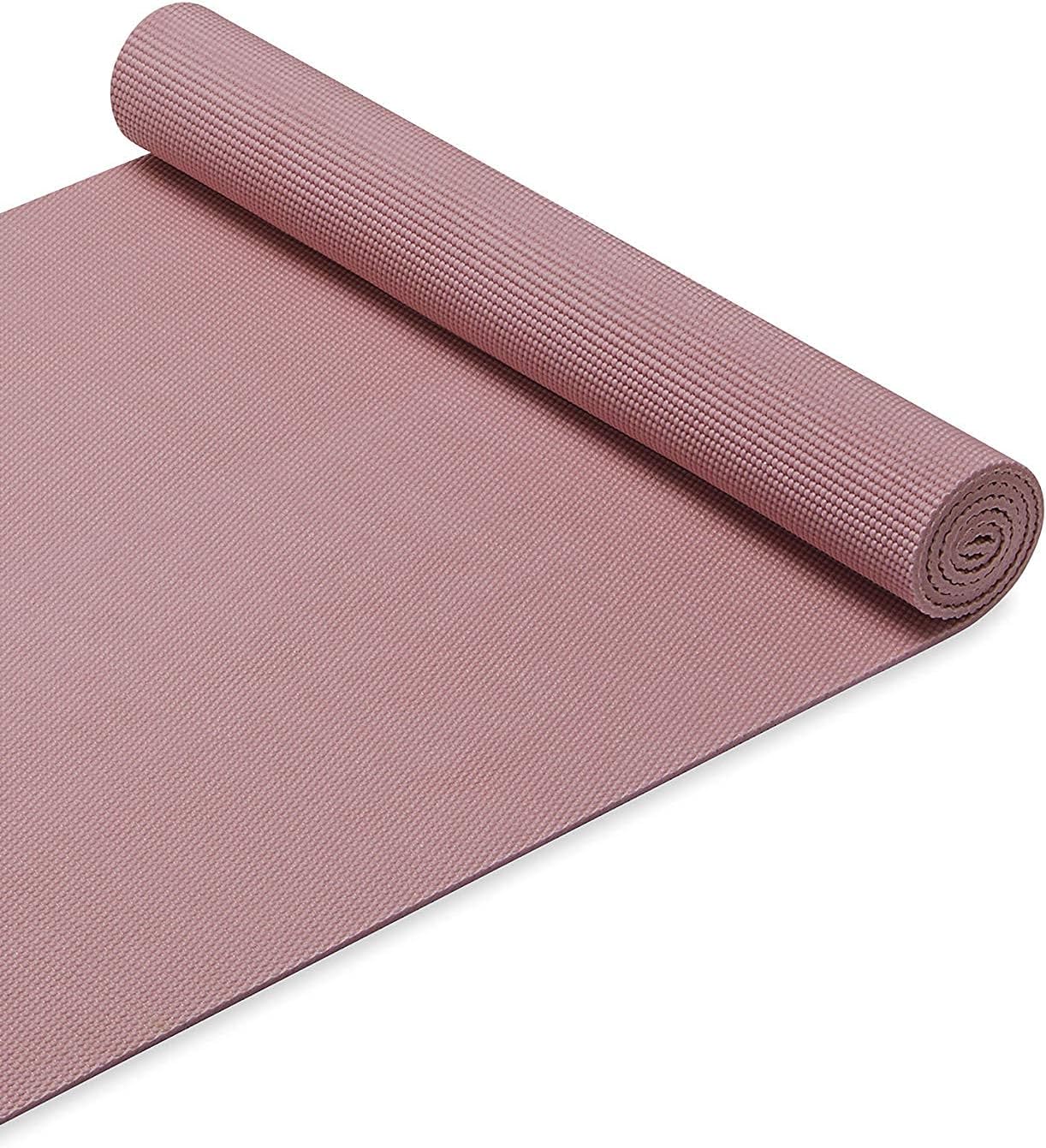 Gaiam Yoga Mat - Premium 5mm Solid Thick Non Slip Exercise & Fitness Mat for All Types of Yoga, Pilates & Floor Workouts (68" x 24" x 5mm)