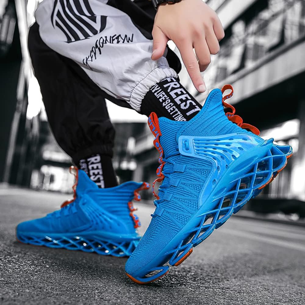 Hello MrLin Men's Running Shoes Non Slip Athletic Tennis Walking Blade Type Sneakers Hip Hop