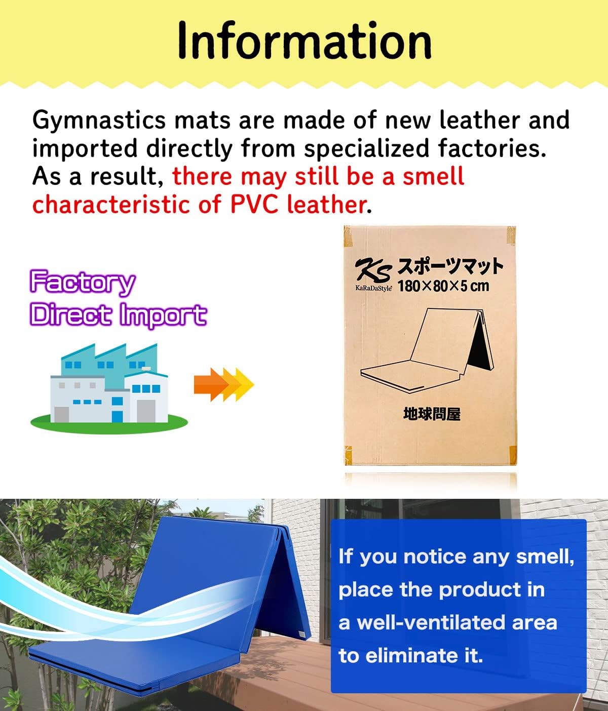 KaRaDaStyle Gymnastics Mat Folding Stretch Mats 71"x31"x2" Exercise Muscle Training Children Play Horizontal Bar Mat Yoga Sports Soundproof Home Use