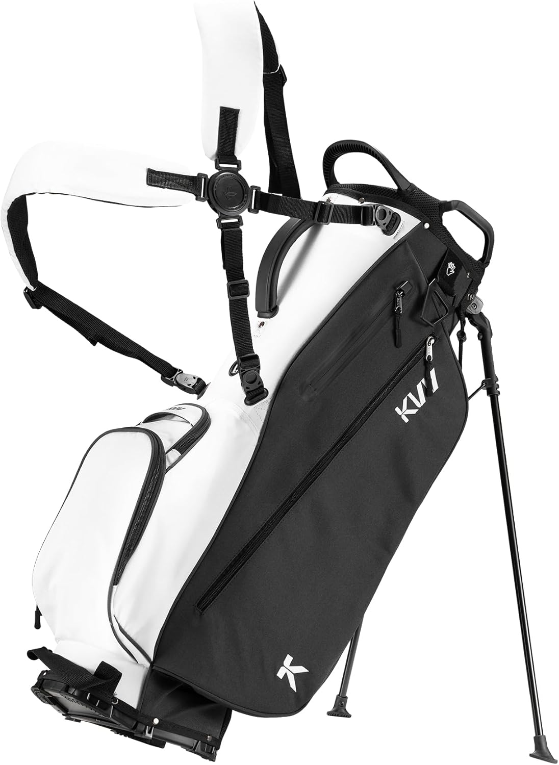 KVV Lightweight Golf Stand Bag with 7 Way Full-Length Dividers, 5 Zippered Pockets, Automatically Adjustable Dual Straps,Elegant Design
