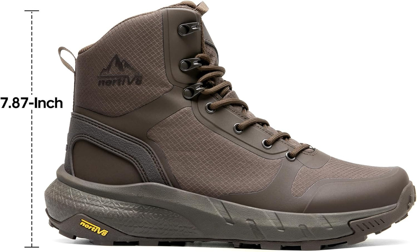 NORTIV 8 Men's Military Tactical Boot Lightweight Comfortable Boots for Work All Day Side Zipper Motorcycle Combat Hiking Boots Metrostrike(8-9 Inches)