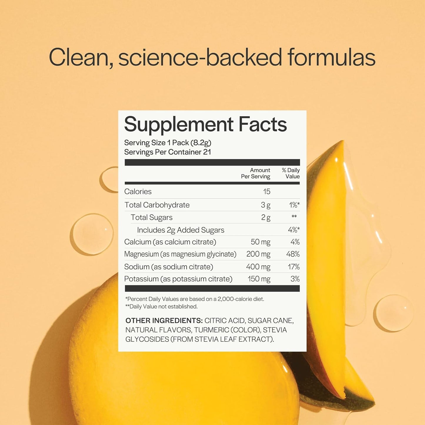 Gainful Hydration Powder Packets, Caffeine Free with Key Electrolytes Magnesium and Sodium, Energy Support, Low Sugar, Tropical Mango, 21 Sticks