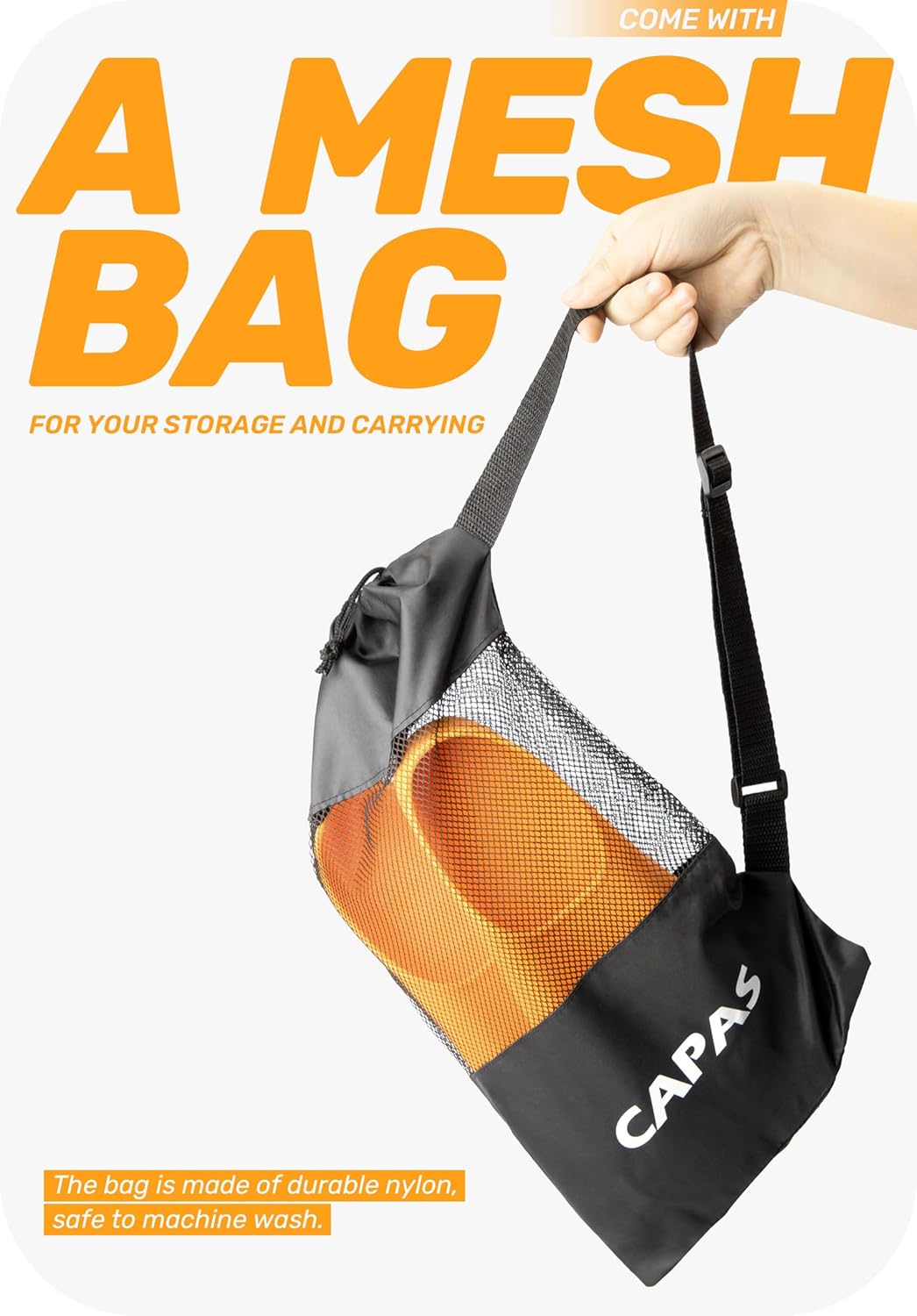 CAPAS Swim Training Fins Comfortable Silicone Lap Swimming Short Blade Floating Flippers with Mesh Bag for Adult Men Women Build Leg Strength