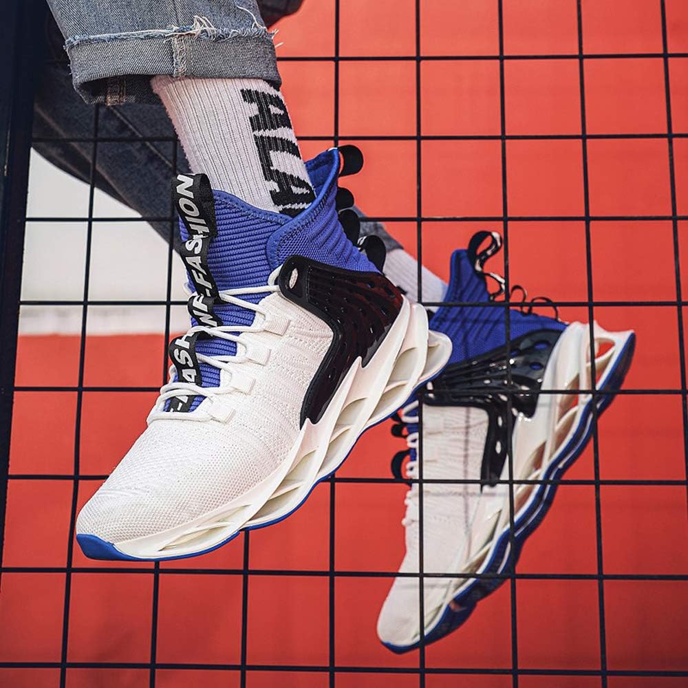 Hello MrLin Men's Running Shoes Non Slip Athletic Tennis Walking Blade Type Sneakers Hip Hop