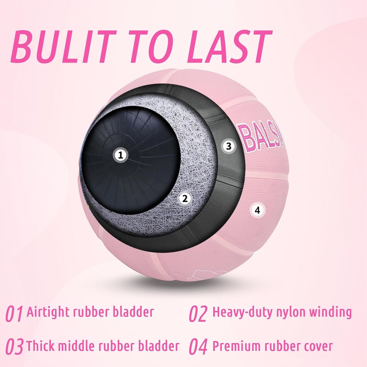 Kids Youth Basketball Size 4/5, 25.5"/27.5" Basketball for Boys and Girls Indoor Outdoor Play