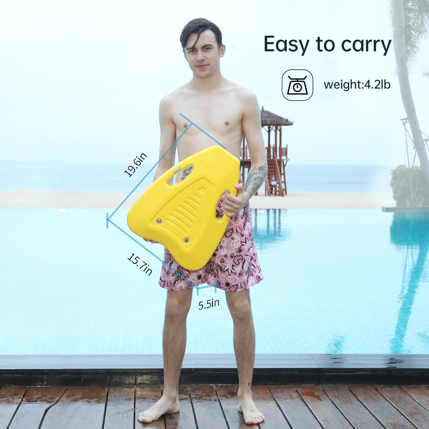 Electric Swimming Kickboard for Kid,Swim Kickboard with Water Gun Function,Swim Board for Children/Swimming Beginner