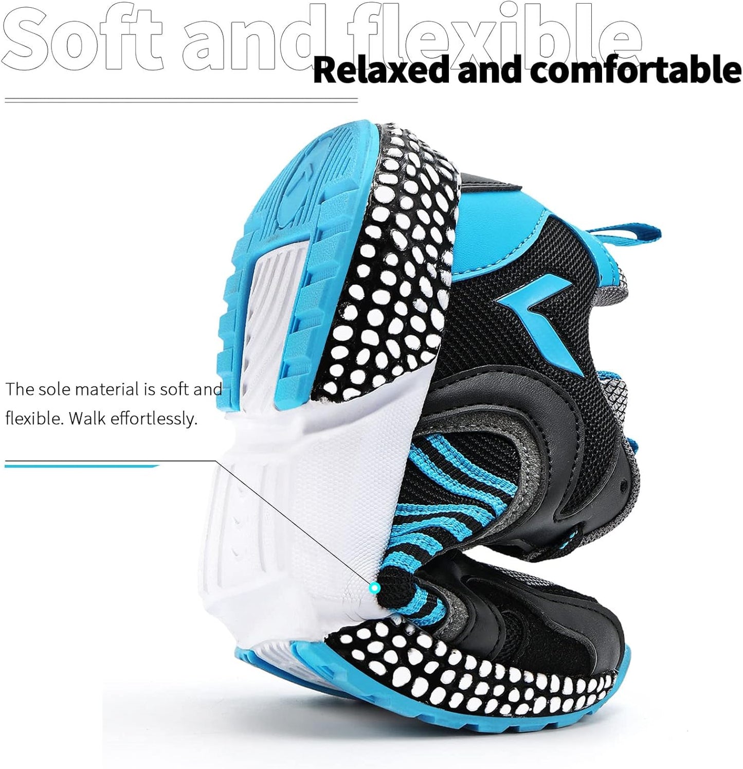 WETIKE Boy's Shoes Mesh Slip on Lightweight Running Sneakers