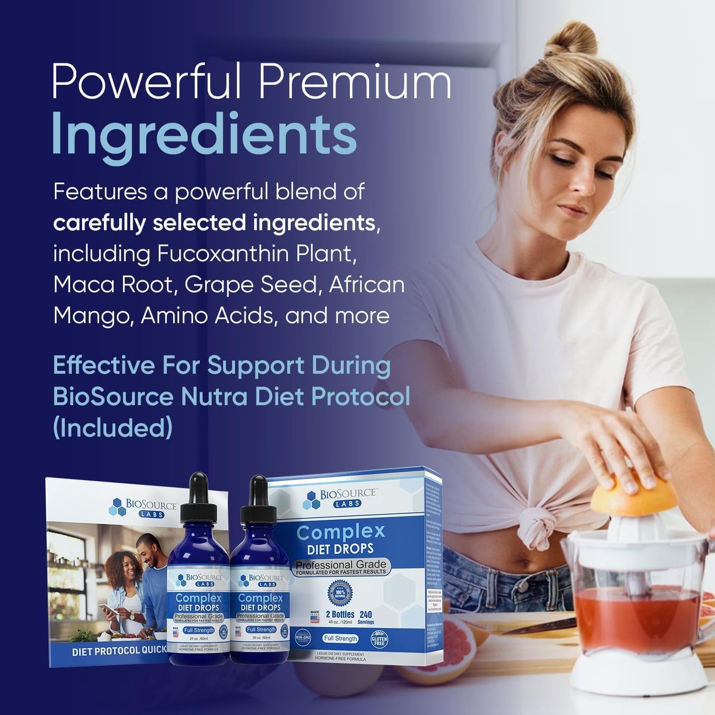 Complex Diet Drops – Best Natural Drops for Men and Women (2 Bottle Pack) - 60 Day Supply