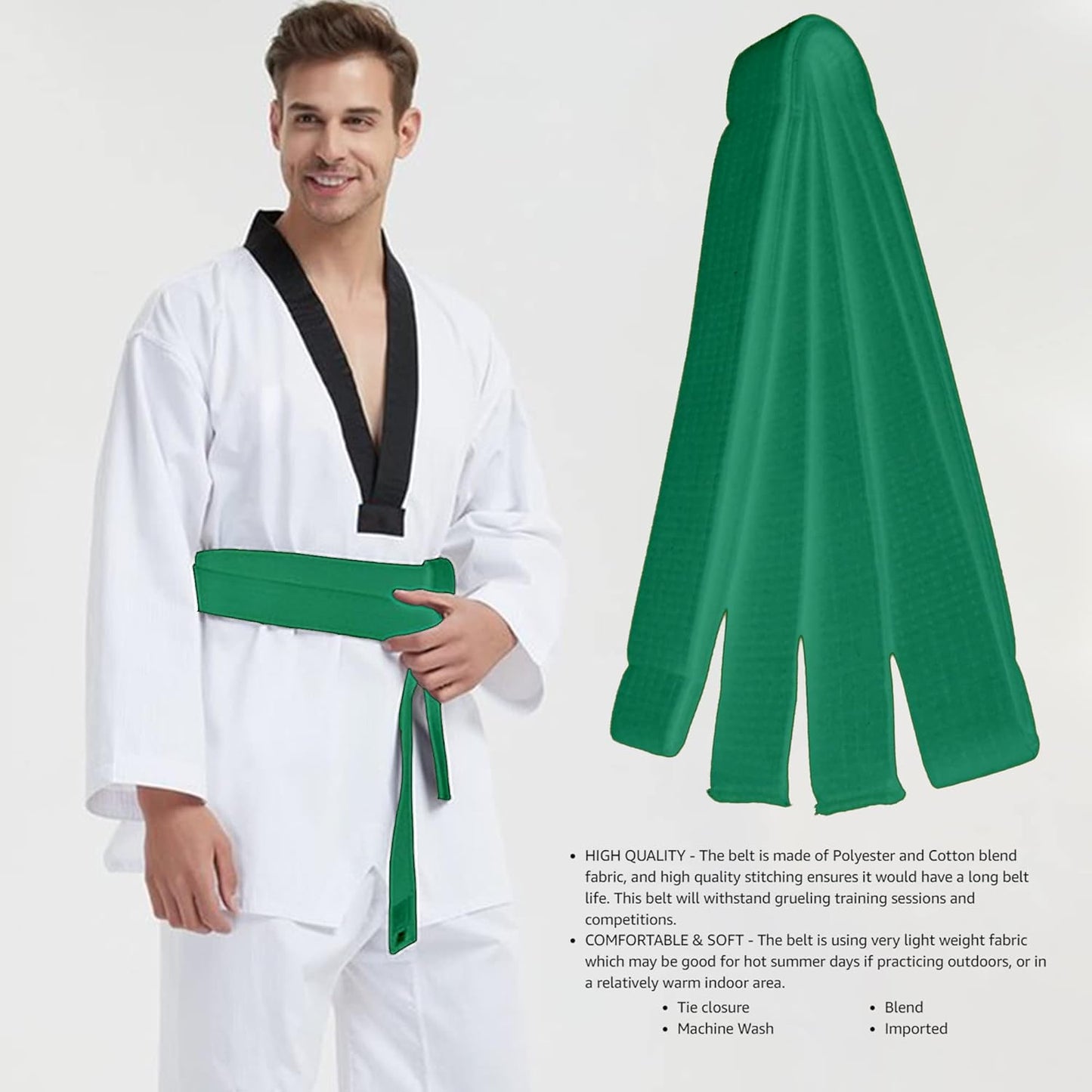 8.6ft Long Soft Belt for Martial Arts Karate Taekwondo Judo