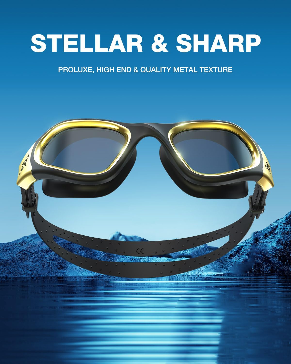 ZIONOR Swim Goggles, G1 MAX Polarized Anti-Fog Swimming Goggles for Men Women