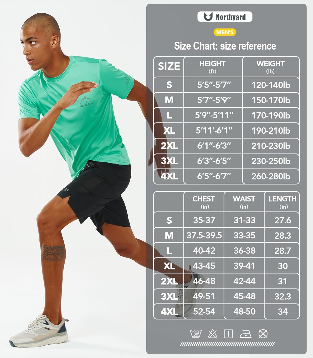 NORTHYARD Men's UPF 50+ Sun Protection Shirts Swim SPF UV Quick Dry Short Sleeve T-Shirts for Athletic Fishing Rash Guard