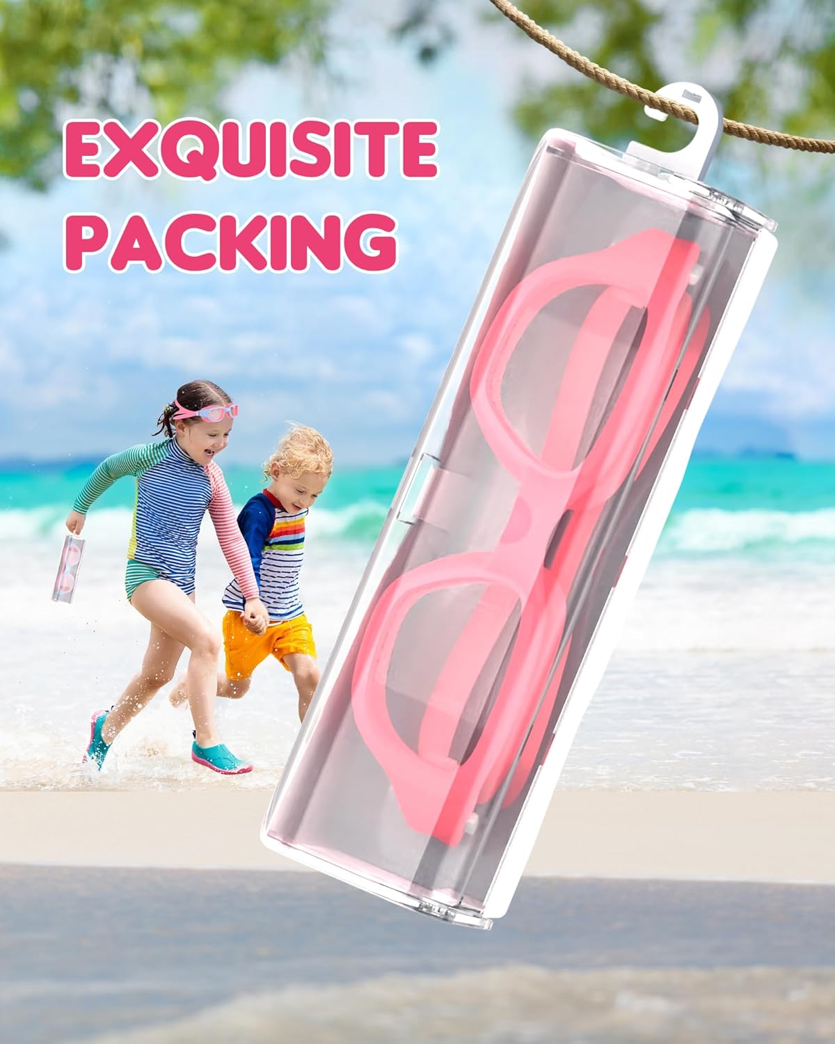 Kids Swim Goggles,Swimming Goggles for Kids 6-14, Anti-Fog UV Protection Pool Glasses for Boys Girls