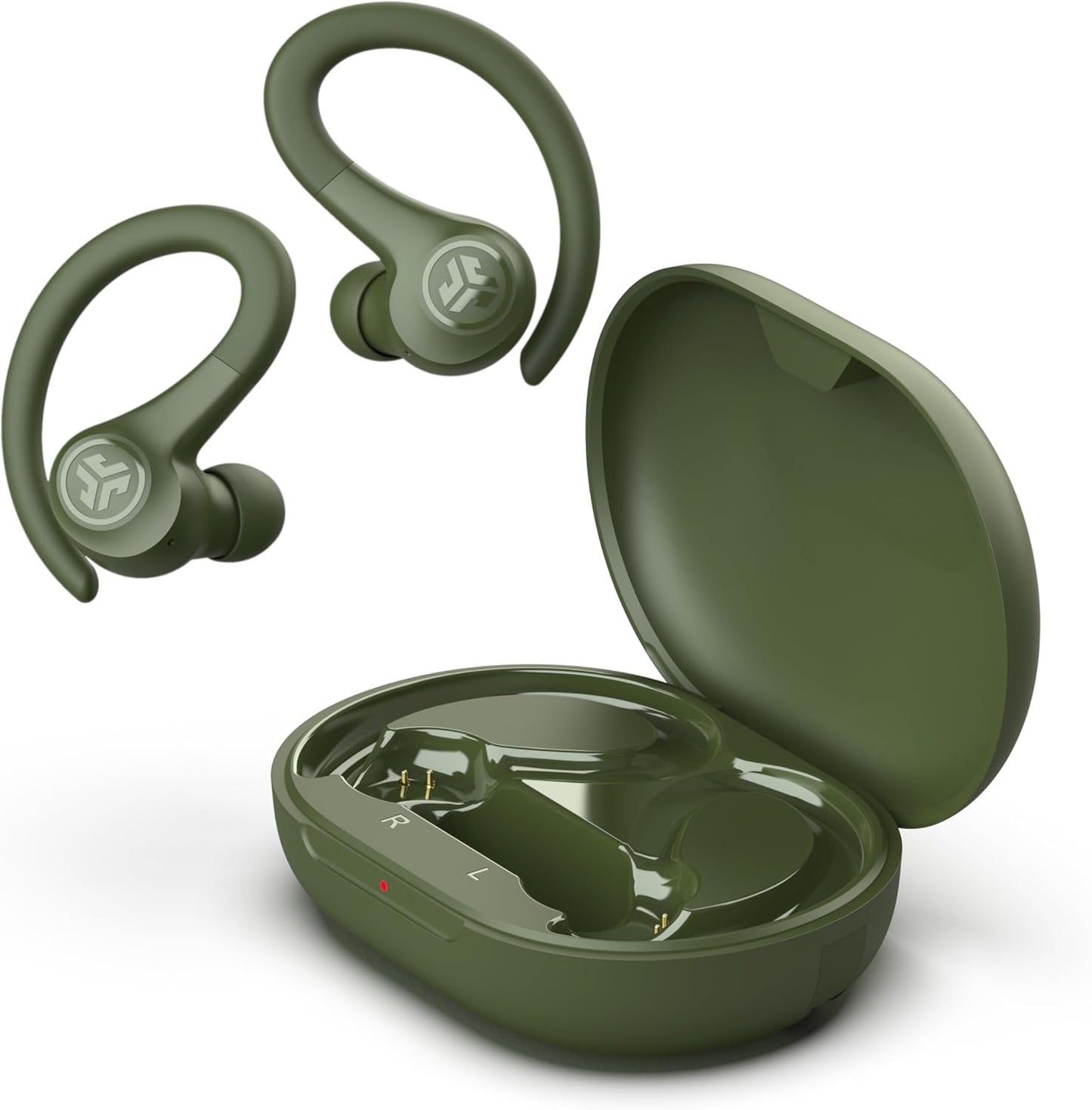 JLab Go Sport+ Wireless Workout Earbuds Featuring C3 Clear Calling, Secure Earhook Sport Design, 35+ Hour Bluetooth Playtime, and 3 EQ Sound Settings (Green)