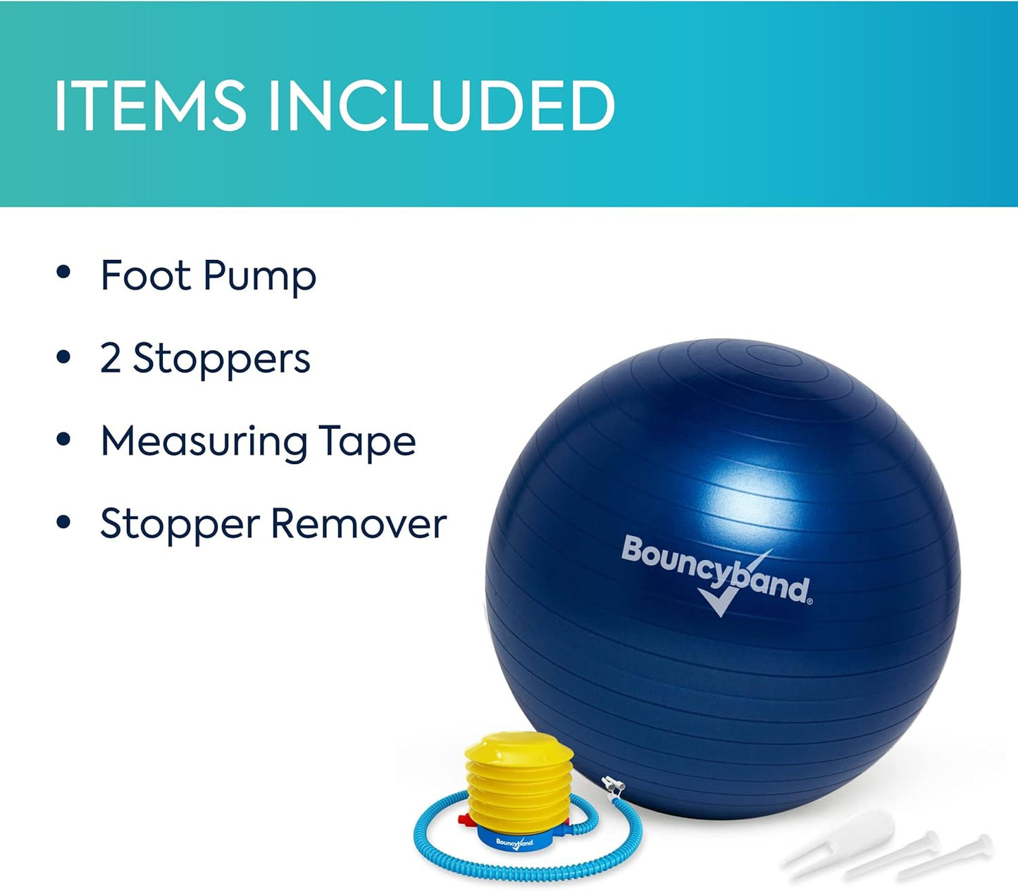 Bouncyband Balance Ball – Create Flexible Seating to Improve Focus at School, Office, or Home with This No-Roll Weighted Ball