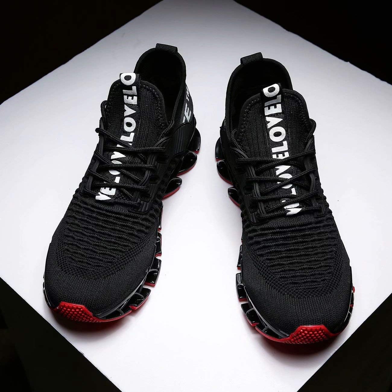 Vooncosir Men's Fashion Sneakers Breathable Mesh Running Shoes Blade Non Slip Soft Sole Casual Athletic Walking Shoes