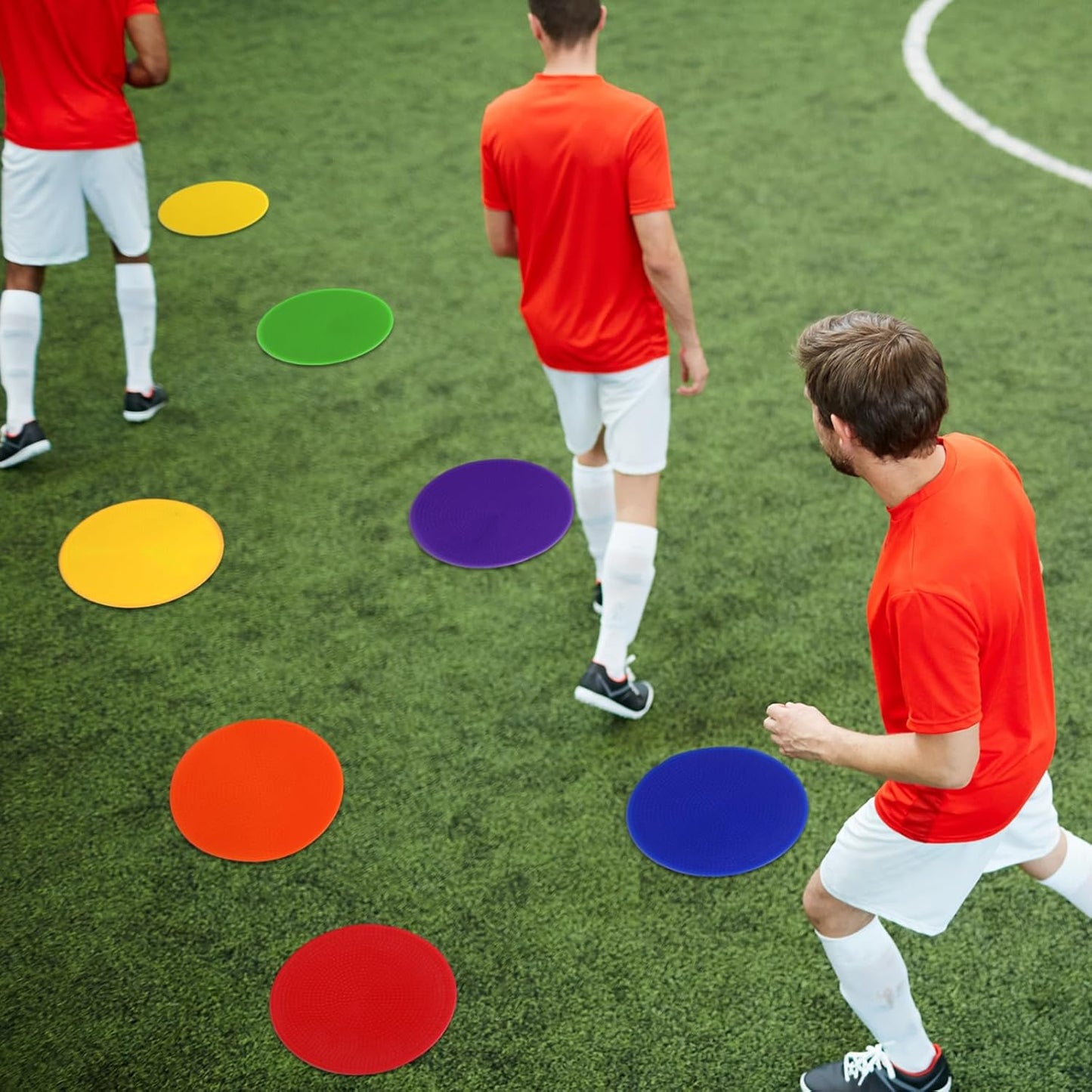 TPE Floor Spot Markers Dots for Gym Flat Non Slip Spot Marker Dance Dot for Classroom Gym Sports Soccer Basketball Agility Training Field Marking Equipment