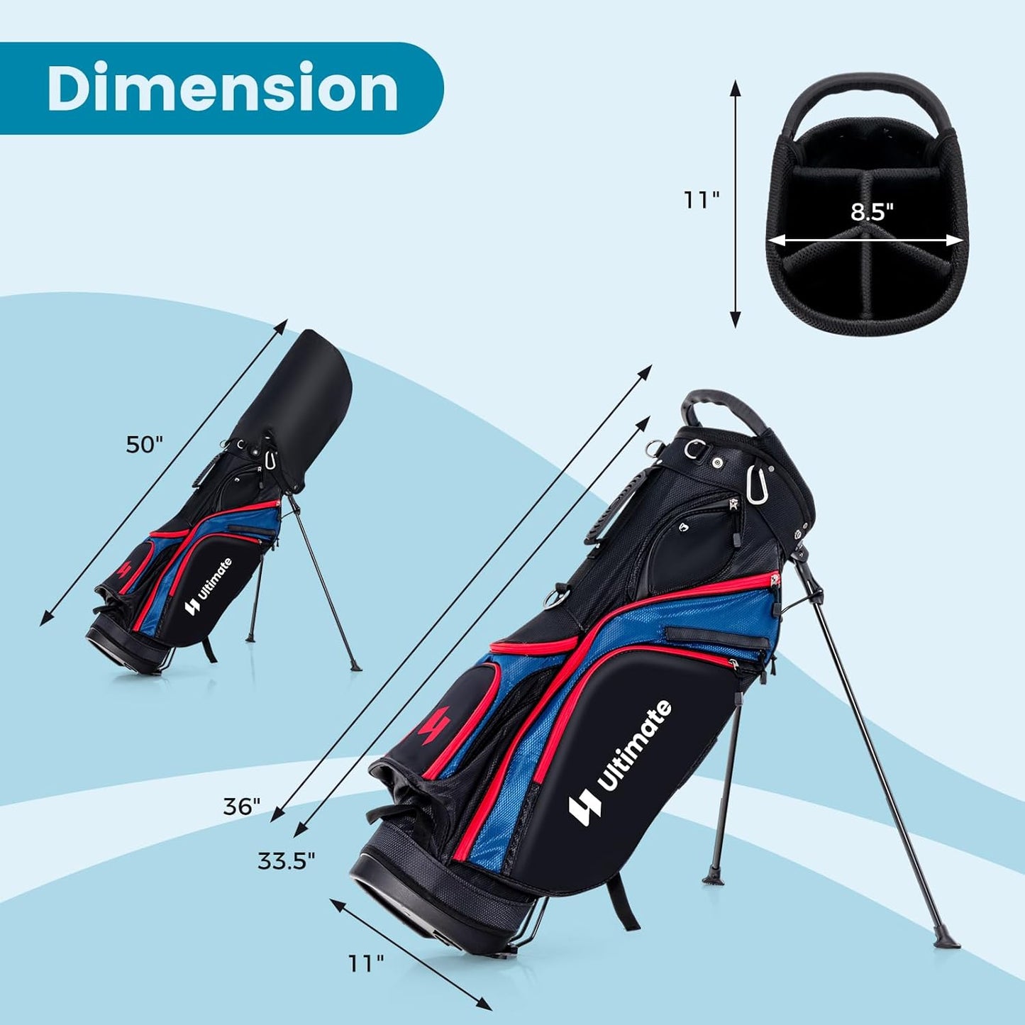 ULTIMATE Men's Complete Golf Club Set – Right-Handed, 9/11-Piece Full Set Including 460cc #1 Driver, #3 Fairway Wood, Hybrid, #6, #7, #8, #9, #P Irons, and a Precision Putter