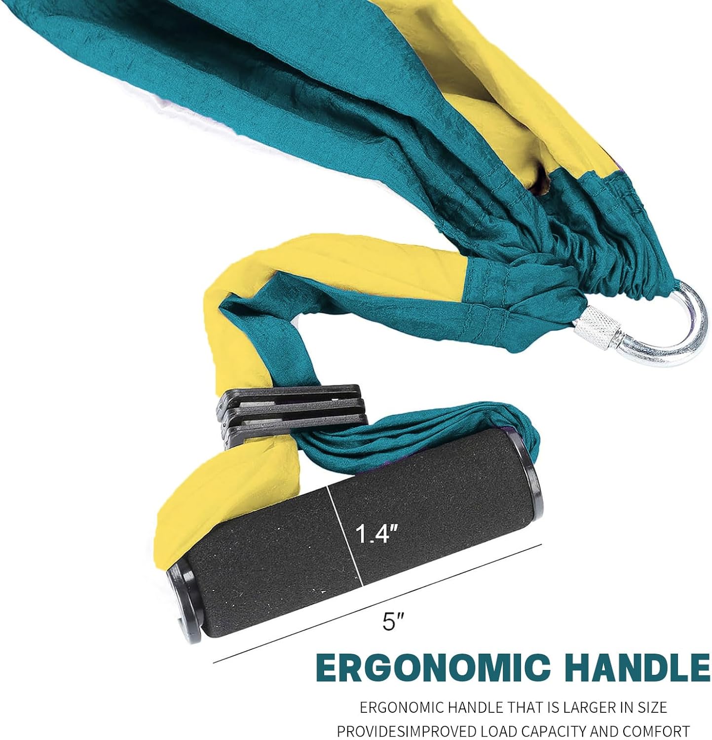 Premium Aerial Yoga Swing Hammock Inversion Therapy with 2 Free Extension Straps Easy Install for Home & Gym Fitness