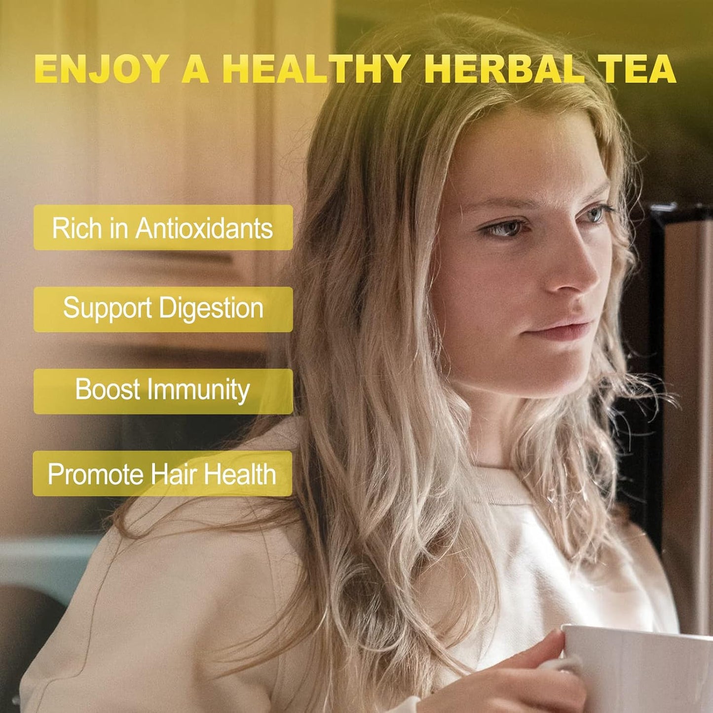 FullChea - Burdock Root Tea Bags, 40 Teabags, 2.5g/bag - Premium Burdock Root - Non-GMO - Naturally Caffeine-free Herbal Tea - Aid in Digestion & Improving Liver Health