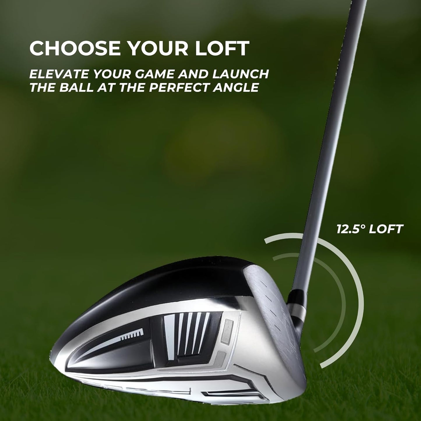 Speed Titanium Driver Golf Club, 10°, 11.5°, 12.5° Loft (Right & Left Handed), Lightweight Graphite Shaft, Oversized Sweet Spot, Aerodynamic, USGA Conforming Mens Golf Driver + Deluxe Headcover