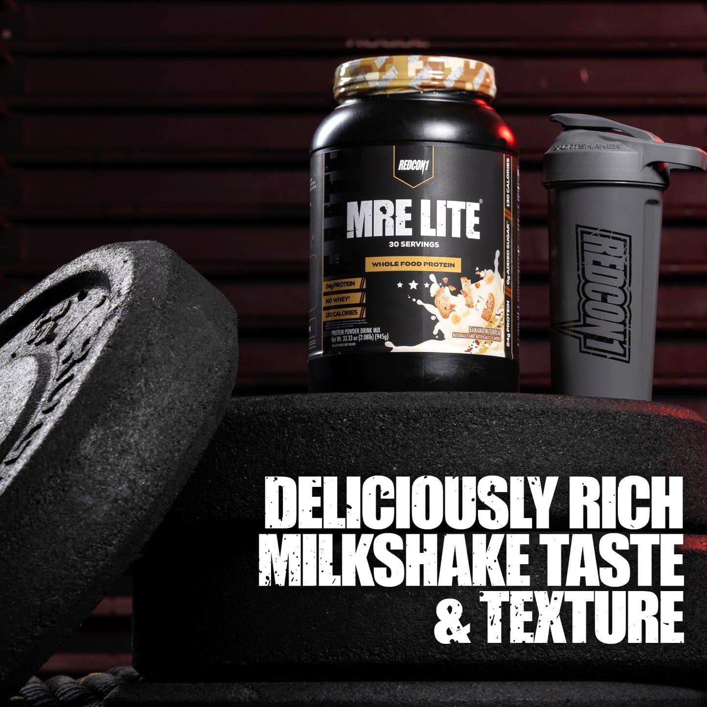 REDCON1 MRE Lite Whole Food Protein Powder, Cookies N' Cream - Low Carb & Whey Free Meal Replacement with Animal Protein Blends - Easy to Digest Supplement Made with MCT Oils (30 Servings)