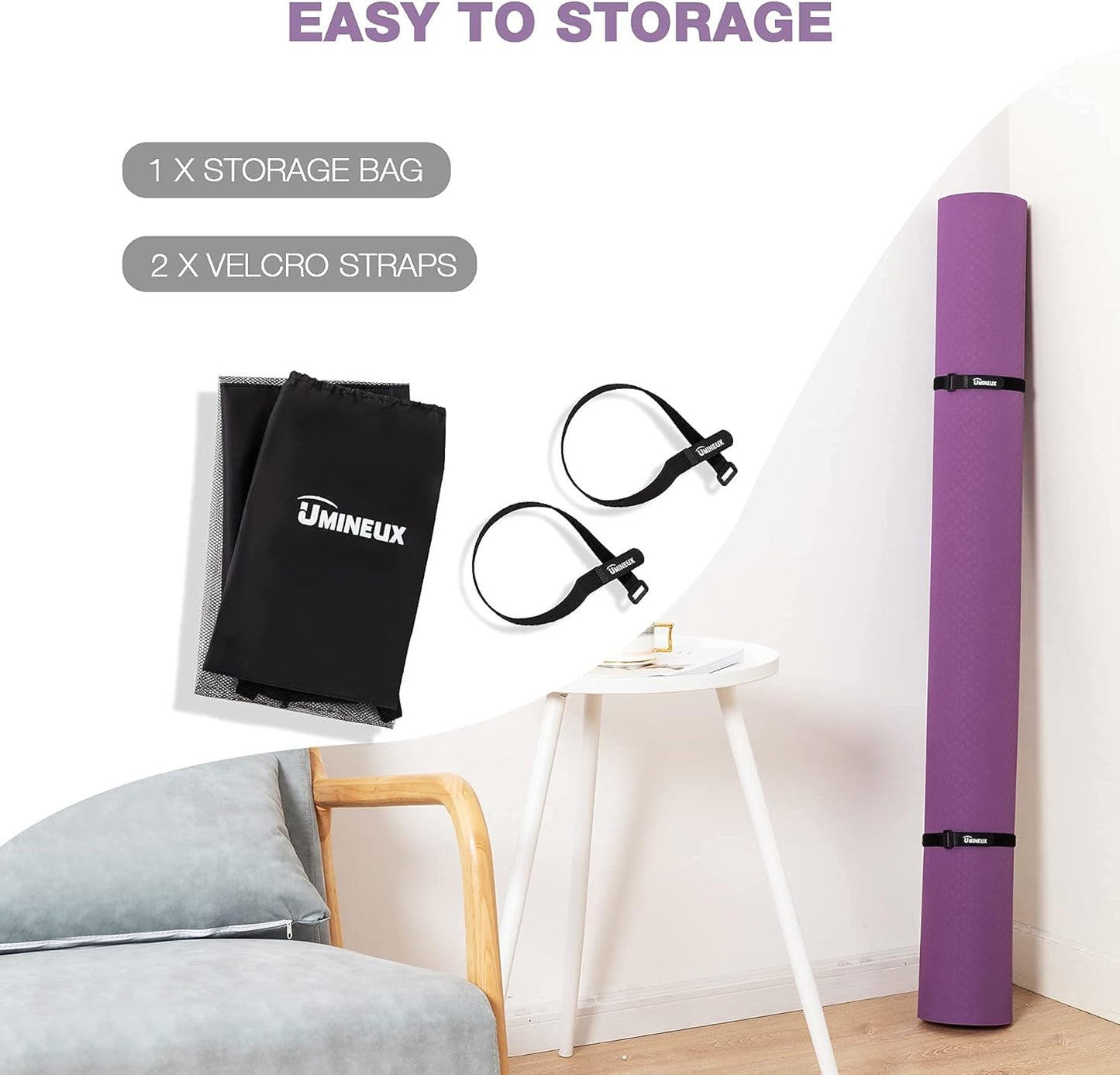 Large Yoga Mat for Men and Women 1/4 & 2/5 Inch Extra Thick TPE Fitness Mat for Home Gym Workout, Non-Slip, Eco Friendly Exercise Mat for Yoga, Pilates, Stretching, Meditation